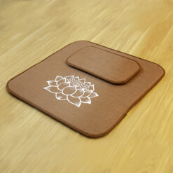 Bộ Đệm Thiền Lễ Phật Tụng Kinh In Hoa Sen, Màu Nâu, Nhiều Cỡ 60cm, 70cm, 80cm